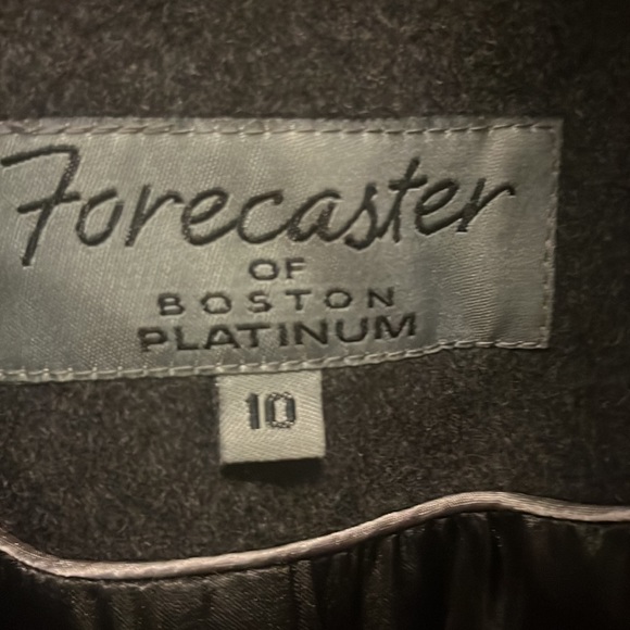 Forecaster Women's Fox-Fur-Collar Maxi Reefer Coat (Charcoal) size 10 luxe wear - Picture 5 of 6